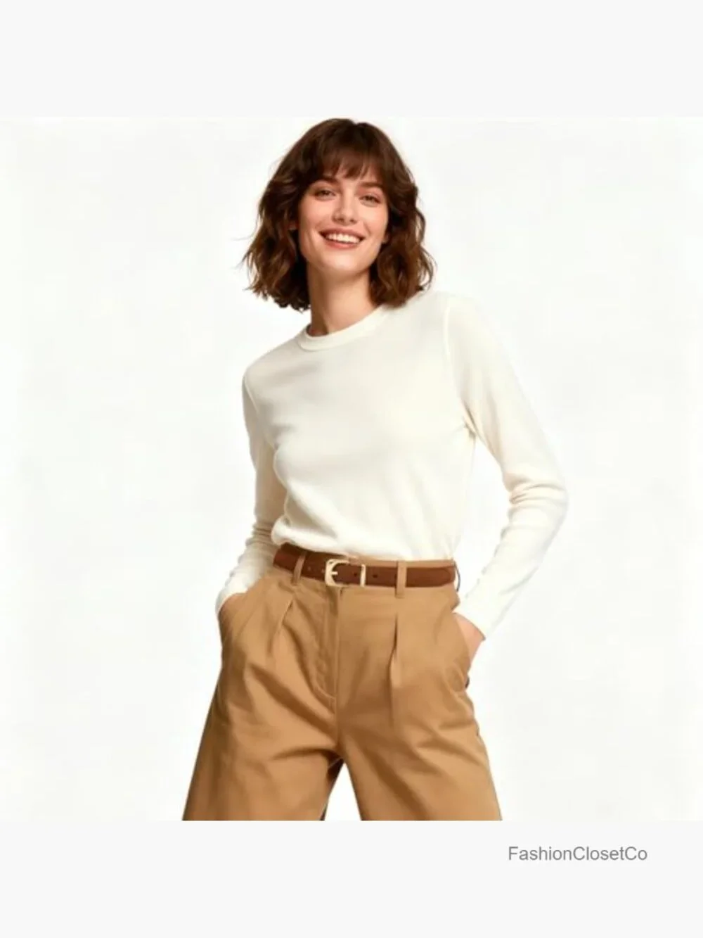 Faux Leather Waist Belt with Gold Buckle for Jeans Dresses